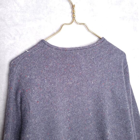 Vintage Ugly Christmas Sweater Snowmen Size L Blue Holiday Knit Embroidered - Picture 6 of 8